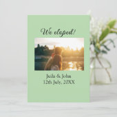 We liepen weg voeg koppel naam stad, datum net get aankondiging (Staand voorkant)