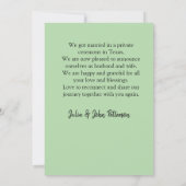 We liepen weg voeg koppel naam stad, datum net get aankondiging (Achterkant)