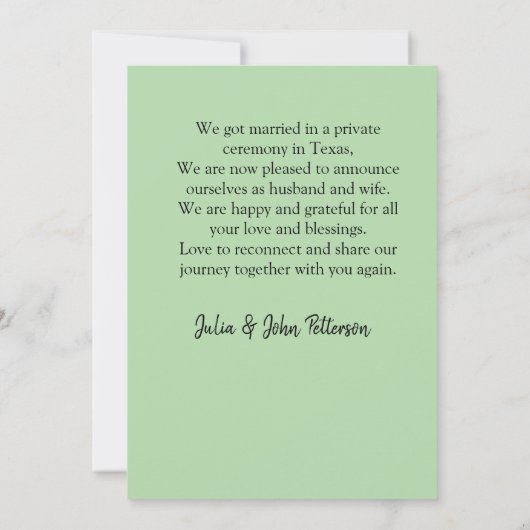 We liepen weg voeg koppel naam stad, datum net get aankondiging (Achterkant)