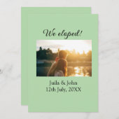 We liepen weg voeg koppel naam stad, datum net get aankondiging (Voorkant / Achterkant)