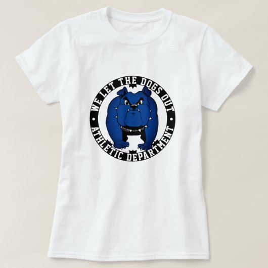 We lieten de honden uit school atleet Bulldog masc T-shirt (Design voorkant)