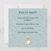 We like om te feesten!  Franse, bulldog Kaart (Achterkant)