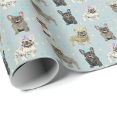 We like to feest! Franse, bulldog Cadeaupapier (Rol Hoek)