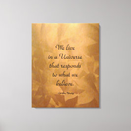 We Live In A Universe Citaat - Koper Canvas Afdruk