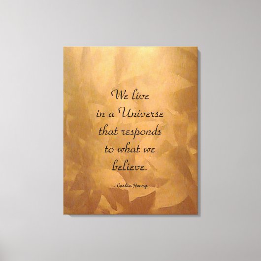 We Live In A Universe Citaat - Koper Canvas Afdruk (Voorkant)