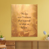 We Live In A Universe Citaat - Koper Canvas Afdruk (Insitu (Woonkamer))