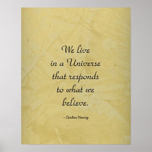We Live In A Universe Citaat Poster (Voorkant)