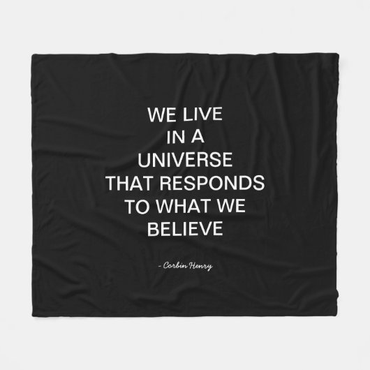 We Live In A Universe Fleece Deken (Voorkant (Horizontaal))