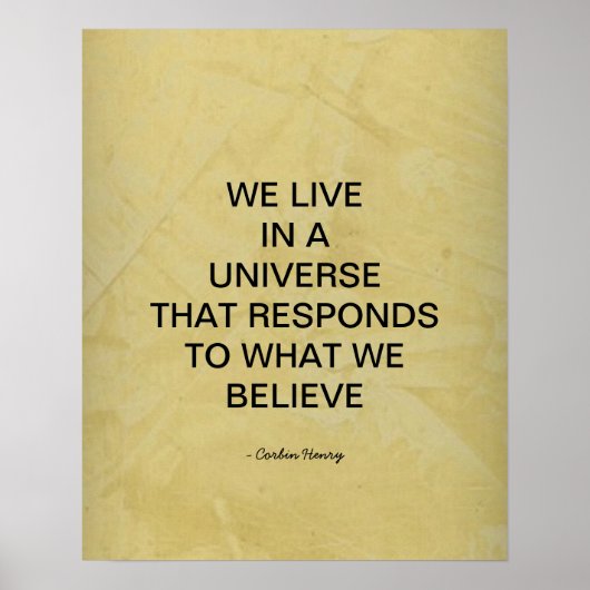 We Live In A Universe Poster (Voorkant)