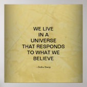 We Live In A Universe Poster (Voorkant)
