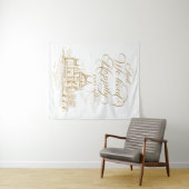 We lived happily ever after royal backdrop wandkleed (In Situ (horizontaal))