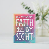We lopen door Faith, niet door Sight Briefkaart (Staand voorkant)