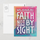 We lopen door Faith, niet door Sight Briefkaart (Voorkant / Achterkant)