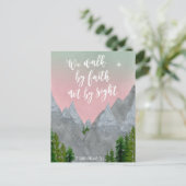 we lopen door geloof en niet door briefkaart van h (Staand voorkant)