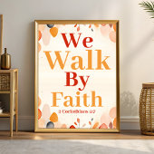 We lopen door het geloof Boho Christelijke Wall Ar Poster
