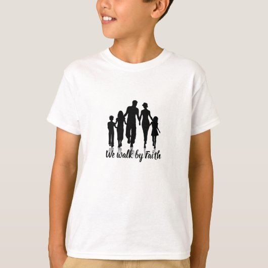 We lopen door het geloof Familie T-Shirt (Voorkant)