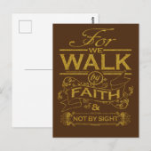 We lopen door het geloof Schriftcitaat Briefkaart (Voorkant / Achterkant)