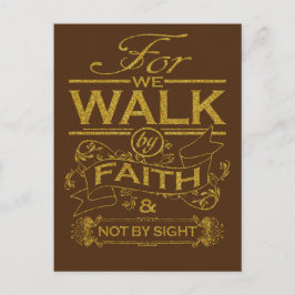 We lopen door het geloof Schriftcitaat Briefkaart