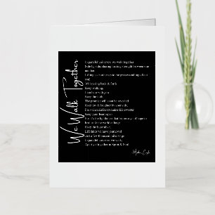We lopen samen liefdesgedicht folie wenskaart