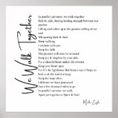 We lopen samen liefdesgedicht poster wanddecoratie (Voorkant)