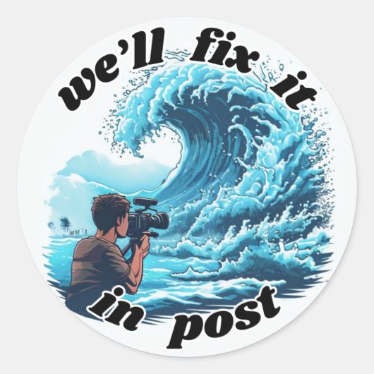 We lossen het op in post - Tsunami Ronde Sticker (Voorkant)