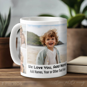 We Love Add Naam - Fotocollage met 7 foto's Koffiemok