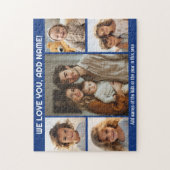 We Love Add Name - 5 Foto Collage Legpuzzel (Verticaal)