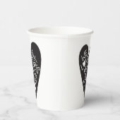 We love because he first loved us papieren bekers (Rechts)