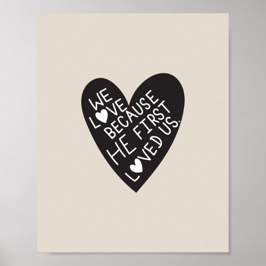 We love because he first loved us poster (Voorkant)
