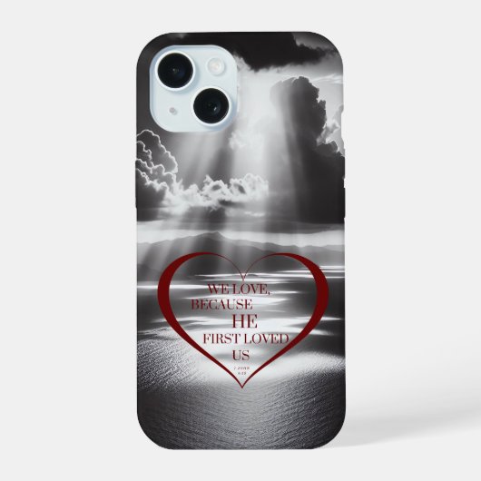 We Love Because Phone Hoes iPhone 15 Case (Achterkant)
