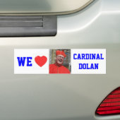 WE LOVE CARDINAL DOLAN BUMPERSTICKER (Op auto)