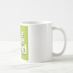 We Love Food: Hate Waste Groen & Wit Esthetiek Koffiemok