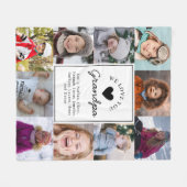 We Love Grandpa Photo Collage Handwritten Script Fleece Deken (Voorkant (Horizontaal))