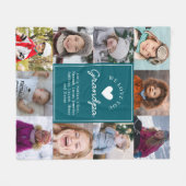 We Love Grandpa Photo Collage Handwritten Script Fleece Deken (Voorkant (Horizontaal))