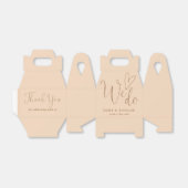 We Love Heart Soft Peach Trouwdag Bedankdoosjes (Uitgevouwen)