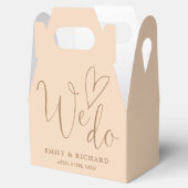 We Love Heart Soft Peach Trouwdag Bedankdoosjes (Geopend)