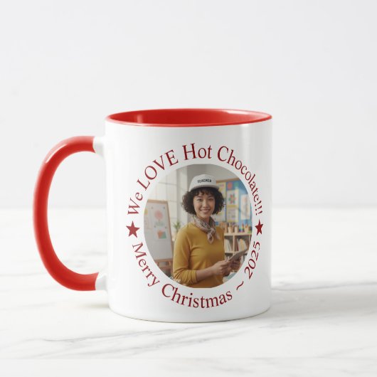 We LOVE Hot Chocolate Festive Personalized Mok (Links)