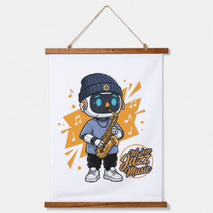 We Love Jazz Hangend Wandkleed