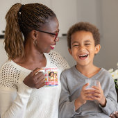 We Love Mom Ever Pink Custom Photo Collage Mugs Mok