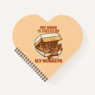 We Love Nuggets - Brokjes Liefde - ASL ILY Obsessi Notitieboek