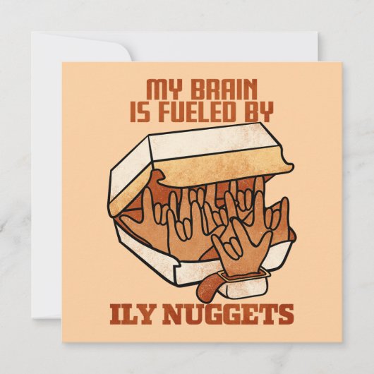 We Love Nuggets - Nugget Love - ASL ILY Obsession Bedankkaart (Voorkant)
