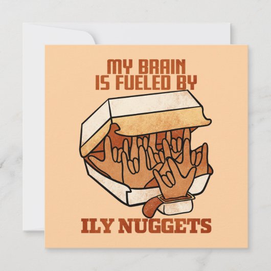 We Love Nuggets - Nugget Love - ASL ILY Obsession Kaart (Voorkant)