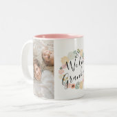 We Love Oma Custom Fotomok Tweekleurige Koffiemok (Voorkant links)