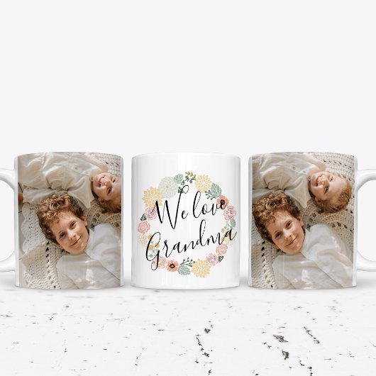 We Love Oma Custom Fotomok Tweekleurige Koffiemok