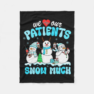 We Love Onze Patiënten Sneeuw Veel Grappige Sneeuw Fleece Deken