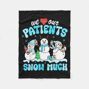 We Love Onze Patiënten Sneeuw Zo Veel Grappige Sne Fleece Deken
