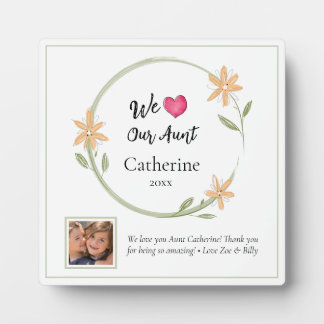 We Love Our Aunt Custom 1 Foto Cadeaubord Fotoplaat