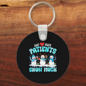 We Love Our Patients Snow Much Funny Snowman Chris Sleutelhanger (Voorkant)