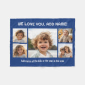 We Love Papa of Opa - 5 Foto Collage Fleece Deken (Voorkant (Horizontaal))