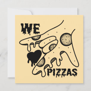 We Love Pizzas - Pizza Liefde - ASL ILY Obsessie D Kaart